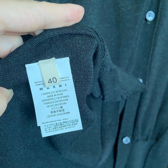 Marni dark green wool/silk cardigan - Picture 4 of 7